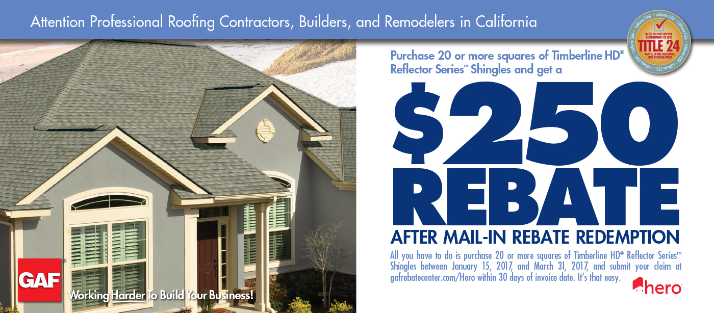 GAF Rebate Center Contractor Rebates